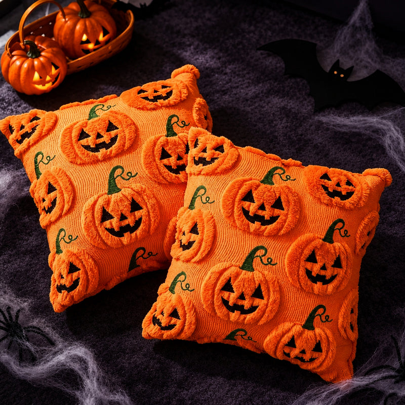 Taie d’oreiller citrouille 2D Halloween