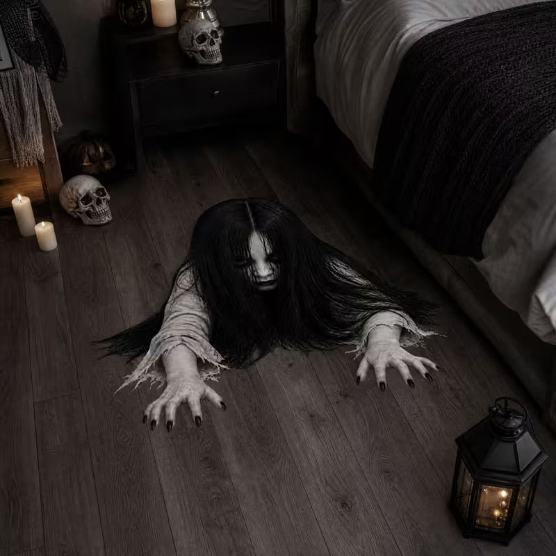 Autocollant de sol Halloween effet monstre